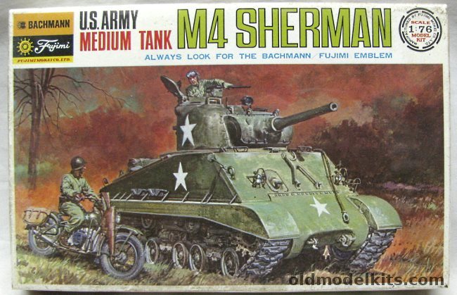 Fujimi 1/76 M4 Sherman Medium Tank (M-4), 0762 plastic model kit